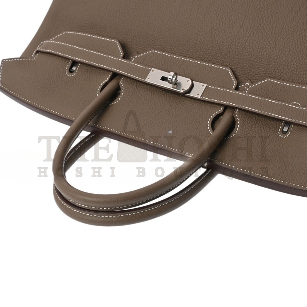 H**me5 BIRKIN 35 EPSOM LEATHER ELEPHANT GREY SILVER BUCKLE BAG 543471 (35*28*18cm) Master Quality